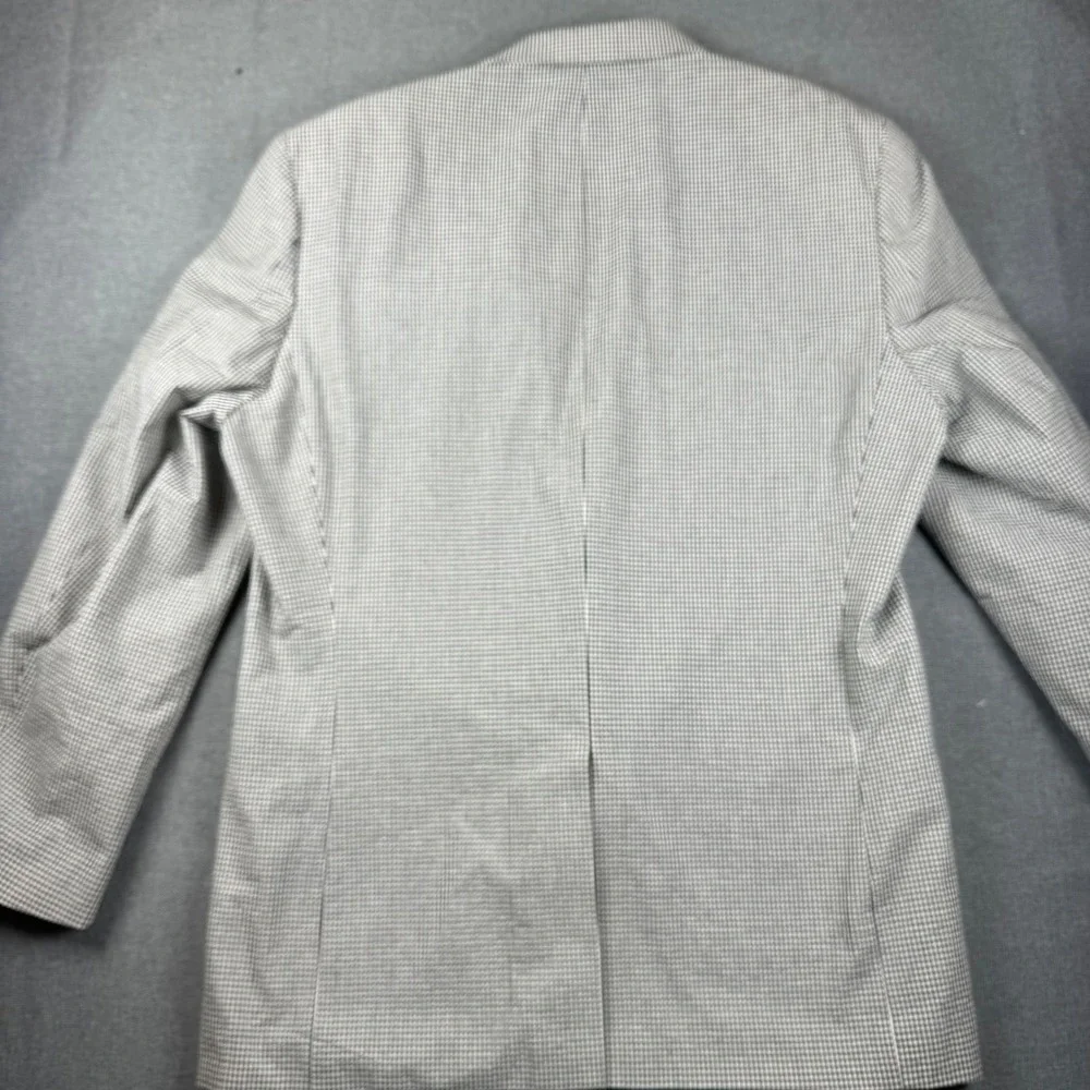 Lauren Ralph Lauren Men's Gingham Blazer Jacket 42R Black White Dobby Sport Coat